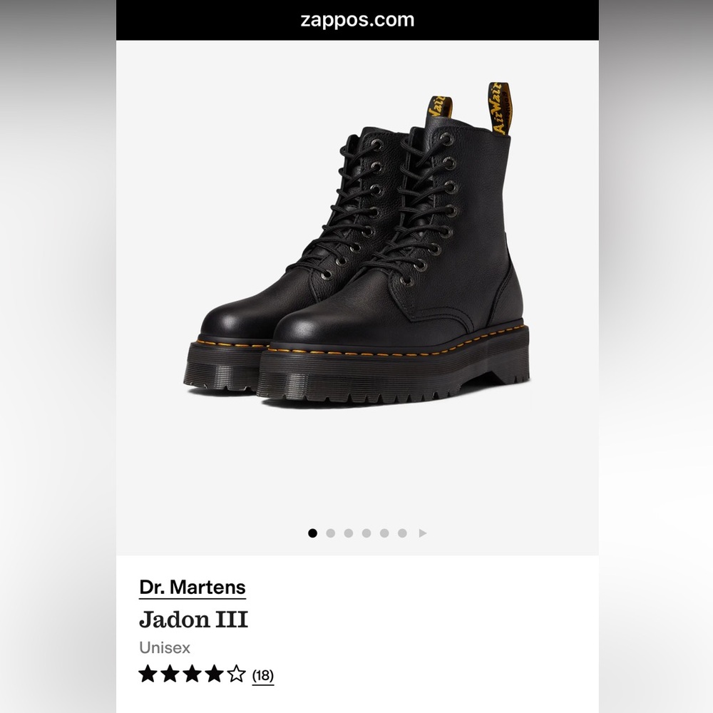 Dr. Martens Jadon III Black Leather Boots